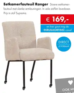 Woonsquare Eetkamerfauteuil Ranger aanbieding