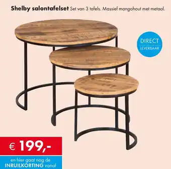 Woonsquare Shelby salontafelset aanbieding
