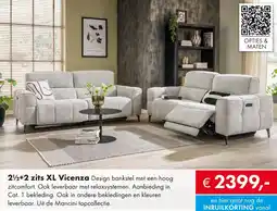Woonsquare 2+2 zits XL Vicenza aanbieding