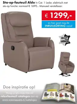 Woonsquare Sta-op-fauteuil Aldo aanbieding