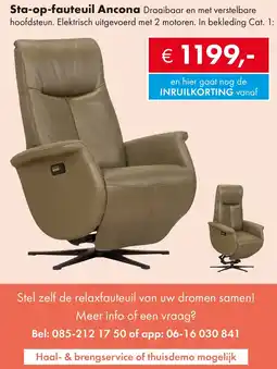 Woonsquare Sta-op-fauteuil Ancona aanbieding