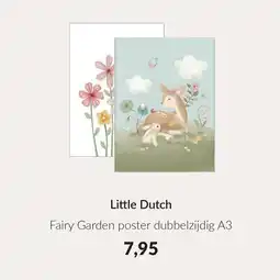 Babypark Little Dutch Fairy Garden poster dubbelzijdig A3 aanbieding
