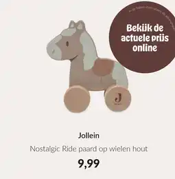Babypark Jollein Nostalgic Ride paard op wielen hout aanbieding