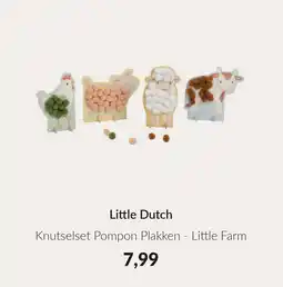 Babypark Little Dutch Knutselset Pompon Plakken aanbieding
