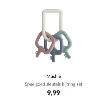 Babypark Mushie Speelgoed sleutels bijtring set aanbieding