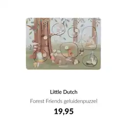 Babypark Little Dutch Forest Friends geluidenpuzzel aanbieding