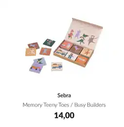 Babypark Sebra Memory Teeny Toes / Busy Builders aanbieding