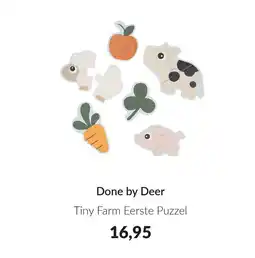 Babypark Done by Deer Tiny Farm Eerste Puzzel aanbieding