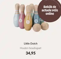 Babypark Little Dutch Houten bowlingset aanbieding