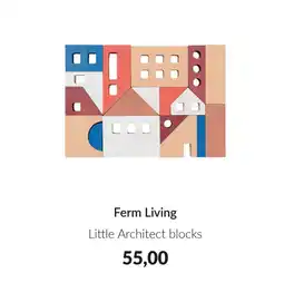 Babypark Ferm Living Little Architect blocks aanbieding