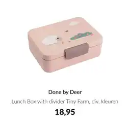Babypark Done by Deer Lunch Box with divider Tiny Farm aanbieding