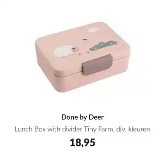 Babypark Done by Deer Lunch Box with divider Tiny Farm aanbieding