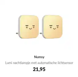 Babypark Numsy Lumi nachtlampje met automatische lichtsensor aanbieding