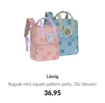 Babypark Lässig Rugzak mini square pattern party. aanbieding
