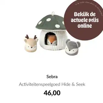 Babypark Sebra Activiteitenspeelgoed Hide & Seek aanbieding