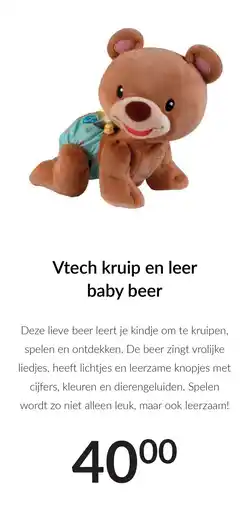 Babypark Vtech kruip en leer baby beer aanbieding