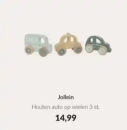 Babypark Jollein Houten auto op wielen 3 st. aanbieding
