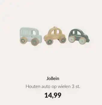 Babypark Jollein Houten auto op wielen 3 st. aanbieding