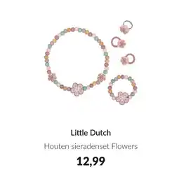 Babypark Little Dutch Houten sieradenset Flowers aanbieding