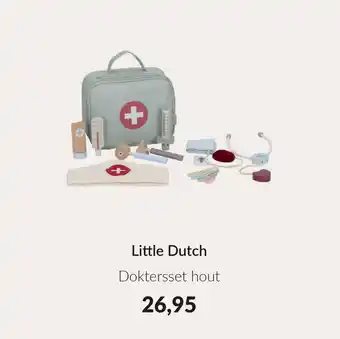 Babypark Little Dutch Doktersset hout aanbieding