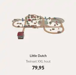 Babypark Little Dutch Treinset XXL hout aanbieding