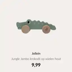 Babypark Jollein Jungle Jambo krokodil op wielen hout aanbieding