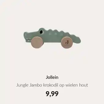 Babypark Jollein Jungle Jambo krokodil op wielen hout aanbieding