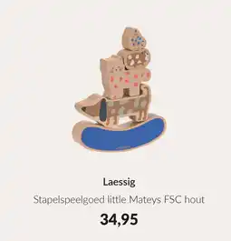 Babypark Laessig Stapelspeelgoed little Mateys FSC hout aanbieding