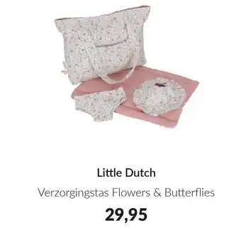 Babypark Little Dutch Verzorgingstas Flowers & Butterflies aanbieding