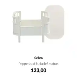 Babypark Sebra Poppenbed inclusief matras aanbieding