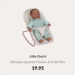 Babypark Little Dutch Babypop wipstoel Flowers & Butterflies aanbieding