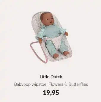 Babypark Little Dutch Babypop wipstoel Flowers & Butterflies aanbieding