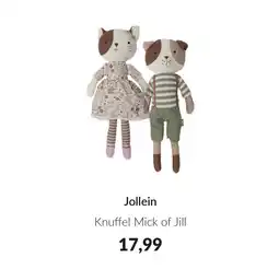Babypark Jollein Knuffel Mick of Jill aanbieding