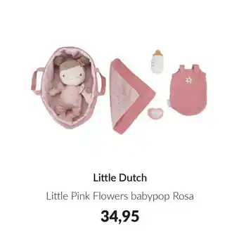 Babypark Little Dutch Little Pink Flowers babypop Rosa aanbieding