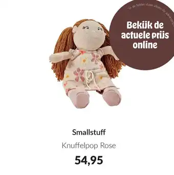 Babypark Smallstuff Knuffelpop Rose aanbieding