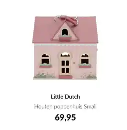Babypark Little Dutch Houten poppenhuis Small aanbieding
