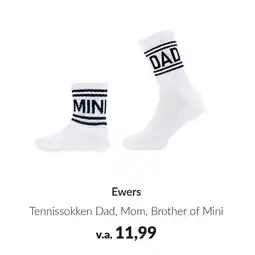 Babypark Ewers Tennissokken Dad, Mom, Brother of Mini aanbieding