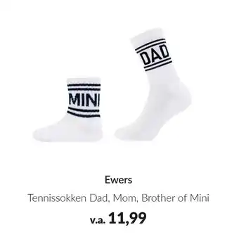 Babypark Ewers Tennissokken Dad, Mom, Brother of Mini aanbieding
