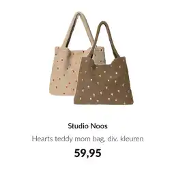 Babypark Studio Noos Hearts teddy mom bag aanbieding
