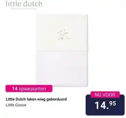 Van Asten BabySuperstore Little Dutch laken wieg geborduurd aanbieding