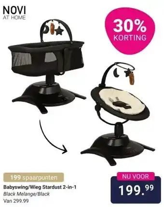 Van Asten BabySuperstore Babyswing/Wieg Stardust 2-in-1 aanbieding
