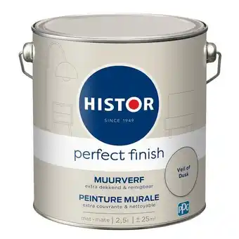 Praxis Histor muurverf Perfect Finish mat Veil Of Dusk 2,5L aanbieding