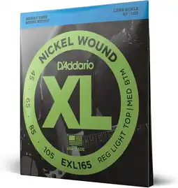 Amazon D'Addario 4er bas XL nikkel 45-105 45-65-85-105, EXL165 - Snarenset voor 4-string basgitaar aanbieding