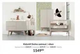 Babypark Kidsmill Sixties oatmeal eiken aanbieding
