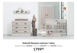 Babypark Kidsmill Newport oatmeal / eiken aanbieding