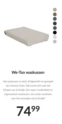 Babypark We Too waskussen aanbieding