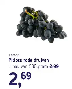 Van Hoeckel Pitloze rode druiven aanbieding