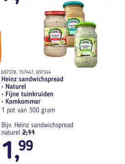 Van Hoeckel Heinz sandwichspread aanbieding