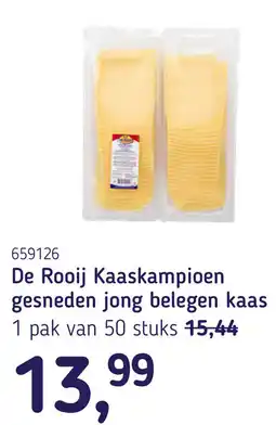 Van Hoeckel De Rooij Kaaskampioen gesneden jong belegen kaas aanbieding
