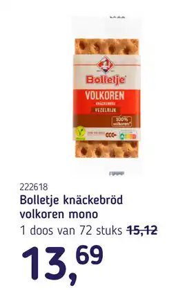 Van Hoeckel Bolletje knäckebröd volkoren mono aanbieding